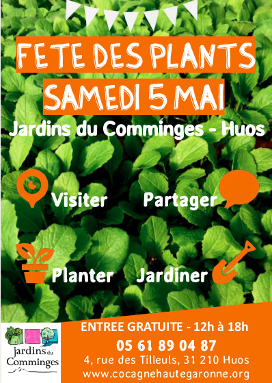 Fête des plantations aux Jardins du Comminges le 5 mai à Huos