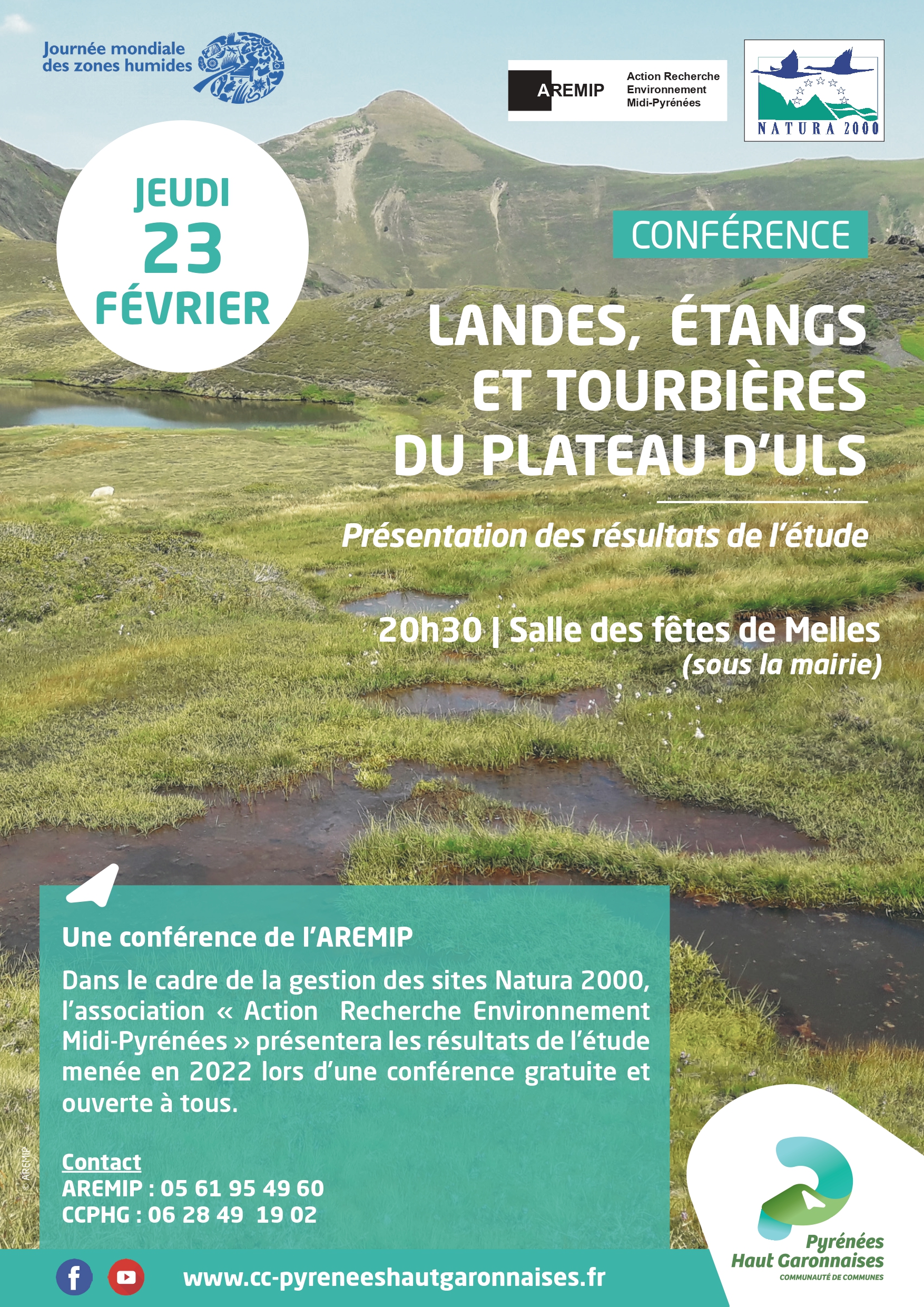 Conférence LANDES, ÉTANGS, ET TOURBIÈRES DU PLATEAU D’ULS, Présentation des résultats de l’étude