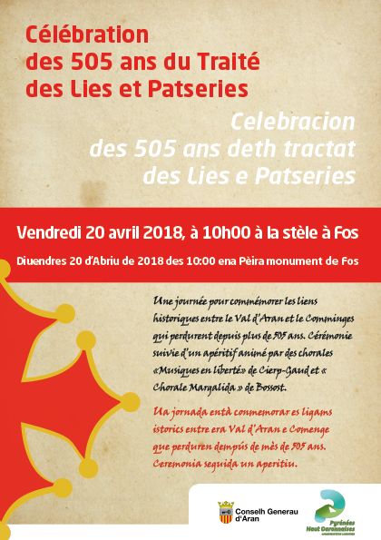 Affiche de la célébration des lies et patseries.