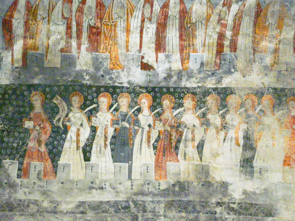 Détail d'une fresque de l'église de Cazeaux-de-Larboust